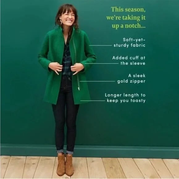 J. Crew Cocoon Wool Coat in Stadium Cloth - Picture 2 of 10